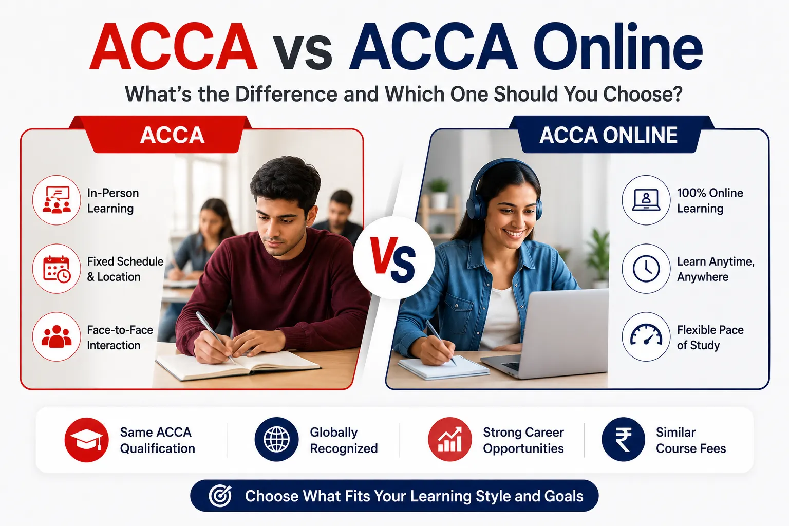 ACCA vs ACCA Online learning comparison guide