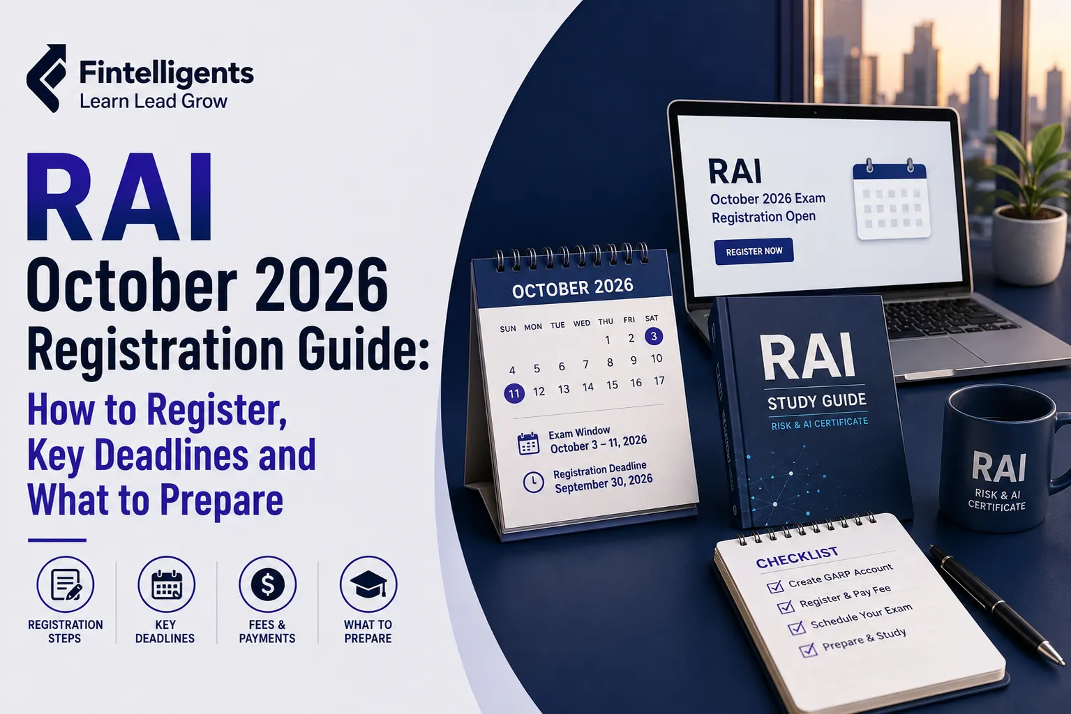 RAI October 2026 registration guide featuring key deadlines, fees, exam scheduling, and preparation checklist.