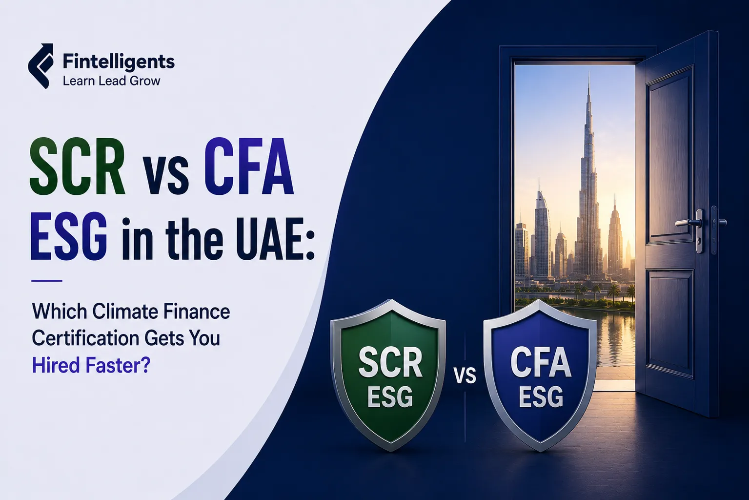 SCR vs CFA ESG UAE climate finance certification comparison