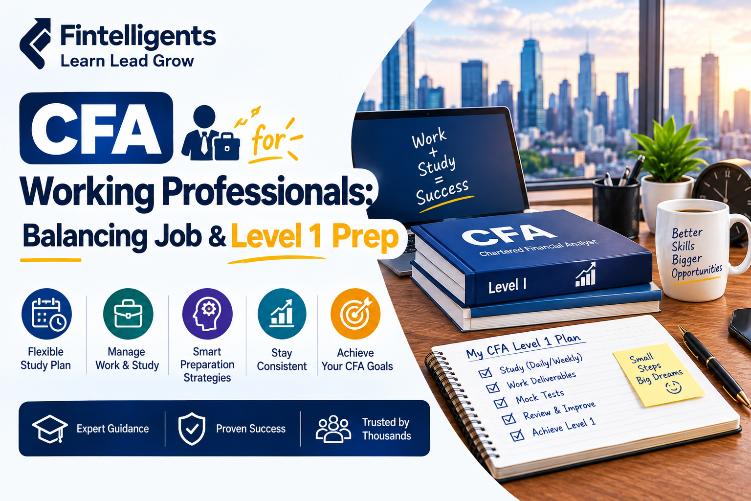 CFA Level 1 preparation guide for working professionals balancing work and study