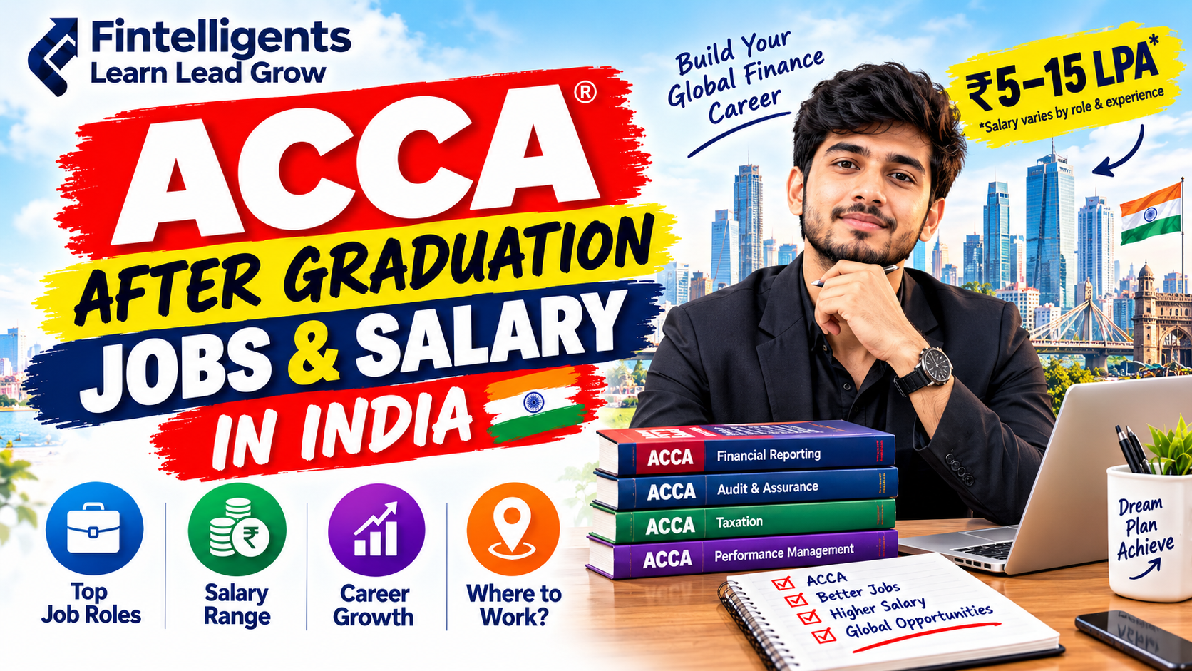 ACCA after graduation jobs and salary in India with career opportunities and ₹5–15 LPA salary range