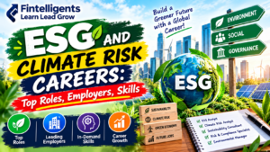 ESG and climate risk careers featuring top job roles, leading employers, in-demand skills, and sustainability opportunities