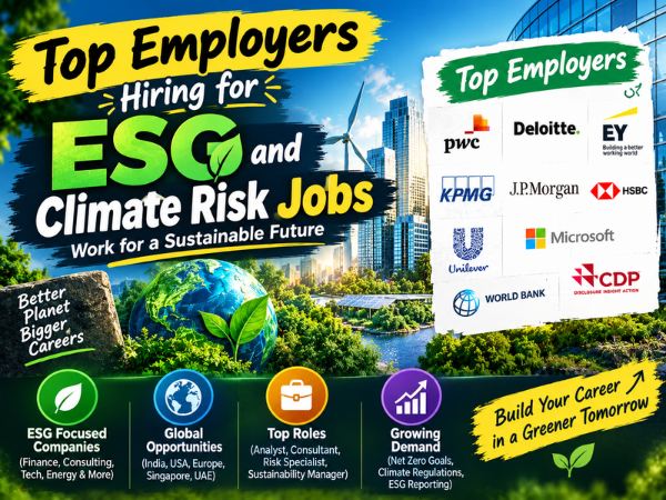 Top Employers Hiring for ESG and Climate Risk Jobs – Deloitte, PwC, EY, KPMG, JPMorgan, HSBC, Microsoft, and Global Sustainability Career Opportunities