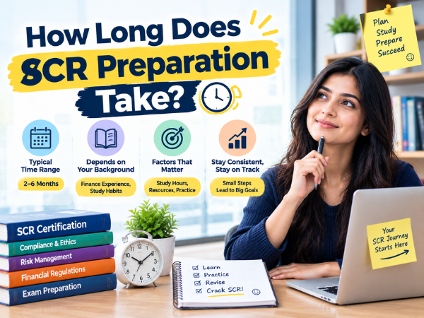 How long SCR certification preparation takes, including study duration, background, study hours, practice, and consistent exam preparation.